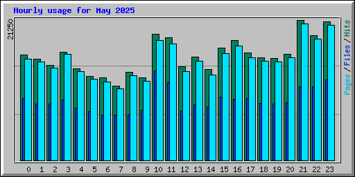 Hourly usage for May 2025